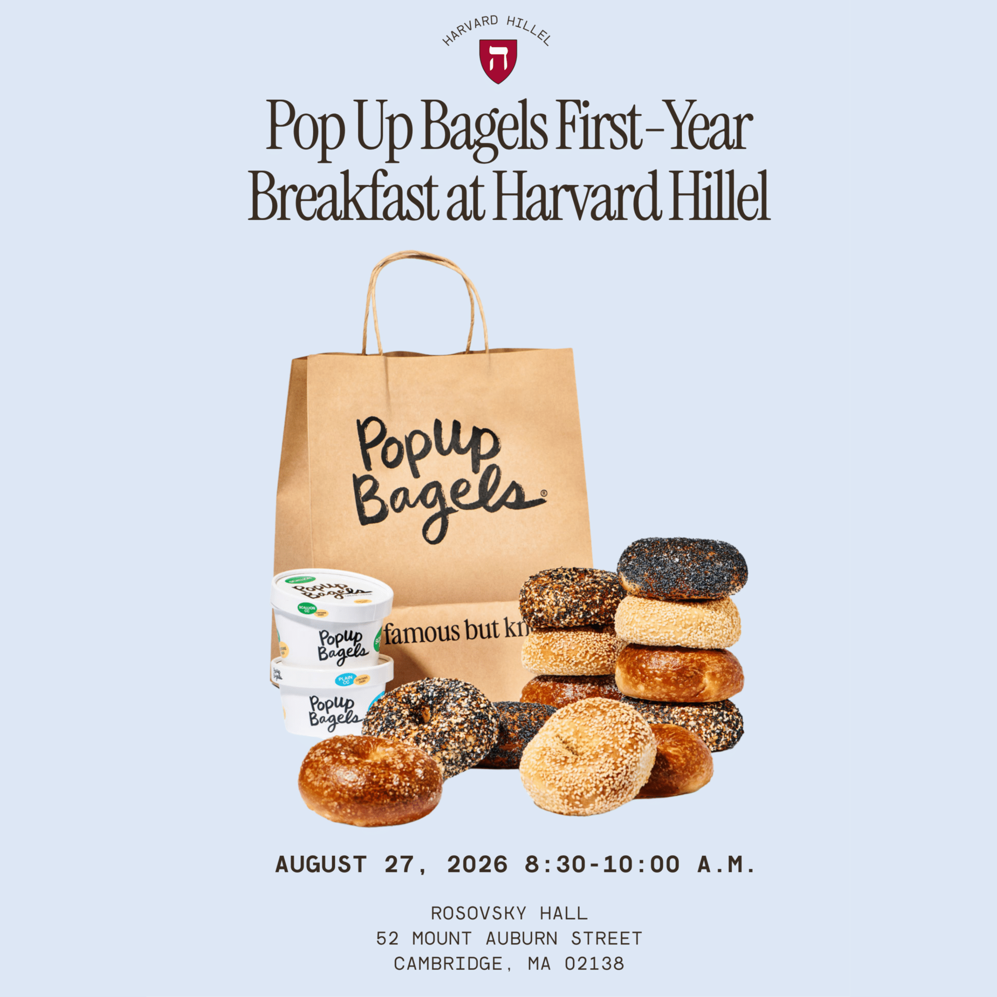 First-year Pop-Up Bagels Breakfast