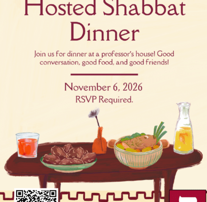 Faculty Home Hosted Shabbat Dinner